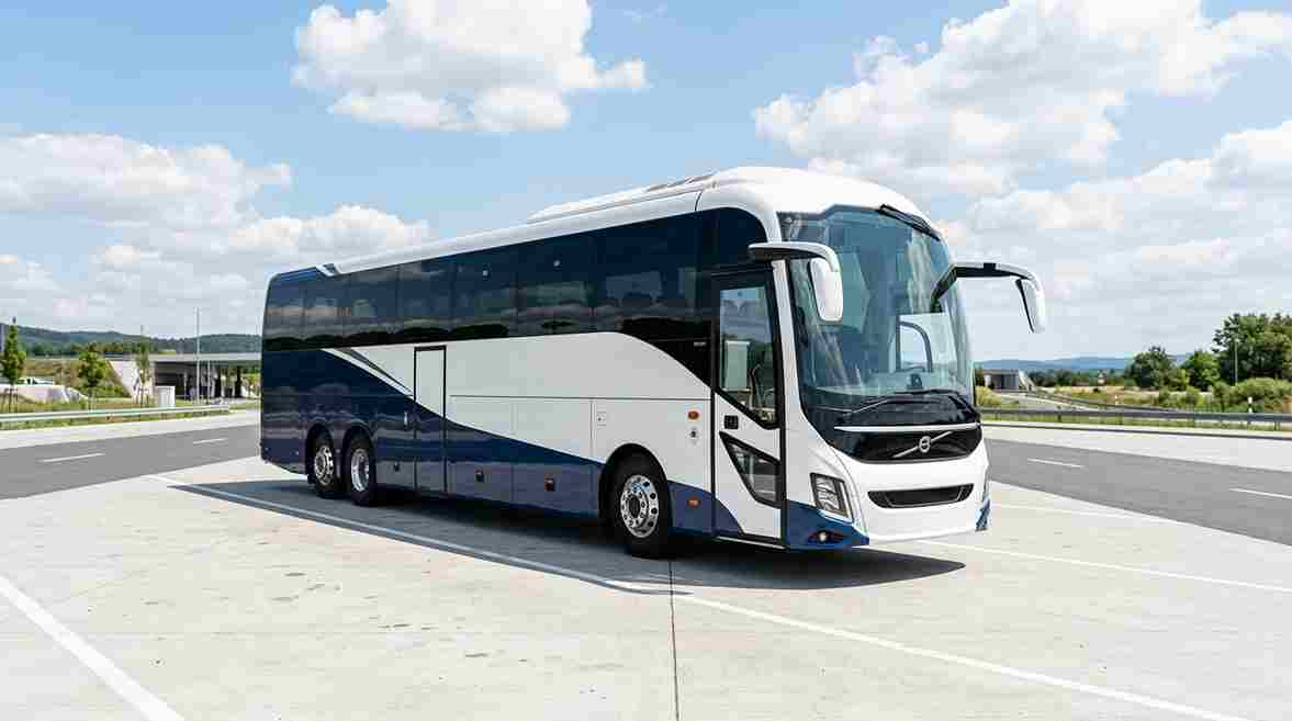 AMBBAY TOUR & TRAVELS PRIVATE LIMITED luxury Volvo coach on highway